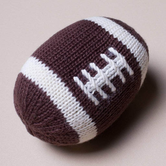Football Baby Rattle - Olive Sprout Kids